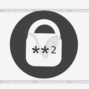 Locked, - vector clip art