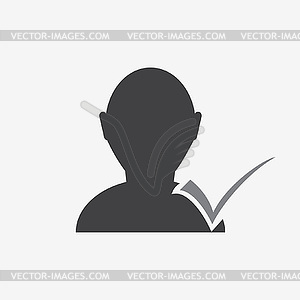 Bust icon - vector image