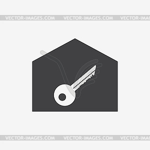 Real estate icons black and blue colors - vector image