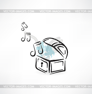 Music Box icon - vector image