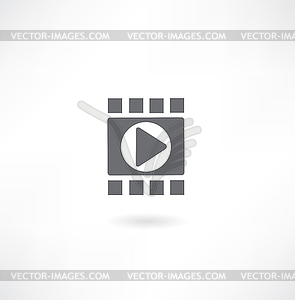 White video player template, eps10 - vector image