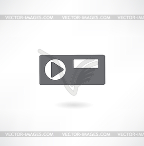 White video player template, eps10 - vector clipart