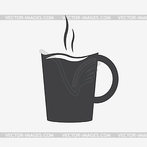 Cup (mug) of hot drink (coffee, tea etc) - vector clipart