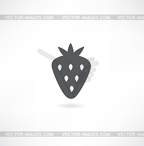 Simple web icon : strawberry - vector clip art