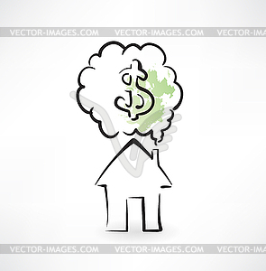 Rental and sale of home icon - vector clipart