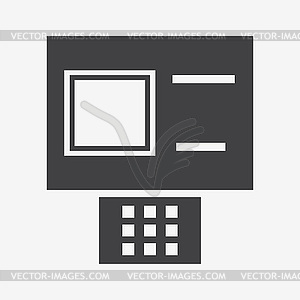 ATM. Single flat icon - vector clipart