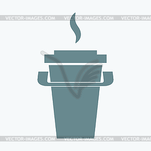 Вынос кофе бумажный стаканчик с всплеск - векторизованное изображение