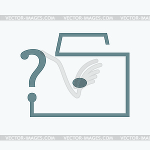 Briefcase with documents icon - vector clip art