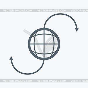 Planet Earth Icon Symbol - vector EPS clipart