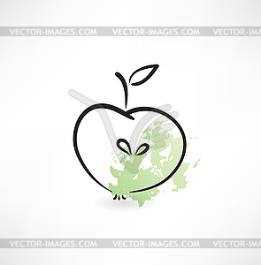 Apple icon - royalty-free vector image