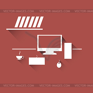 Workplace icon - vector clip art