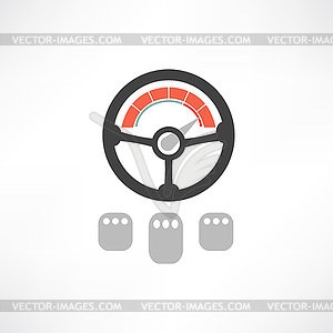 Wheel of car icon - vector image