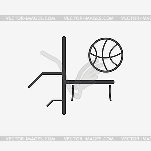 Баскетбол значок - векторный клипарт / векторное изображение