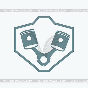 Car engine piston.  - vector EPS clipart