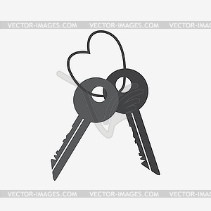 Set of keys. stencil. third variant - vector image