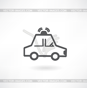 Police Car Icon - vector image