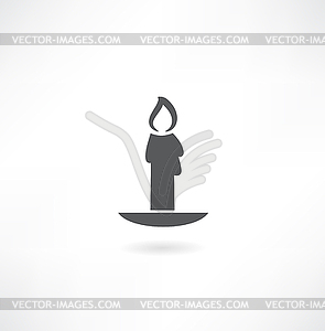 Candle icon - vector clipart