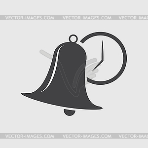 Колокол и икона время - клипарт в векторном виде
