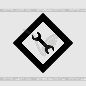 Wrench icon - royalty-free vector clipart