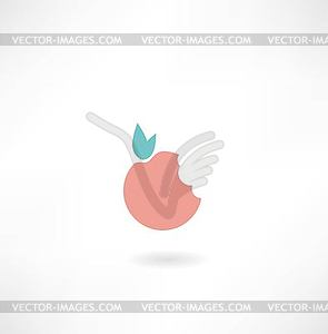 Bitten apple icon - vector clipart