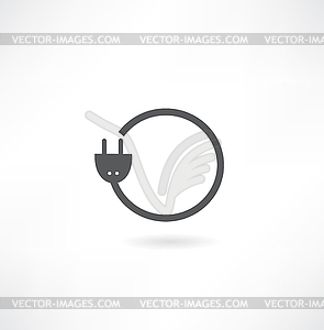 Electric plug - icon - vector clip art