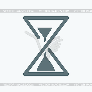 Значок песочных часов - векторизованное изображение клипарта