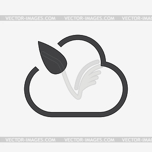 Cloud drop icon - vector image