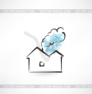 Home icon - stock vector clipart