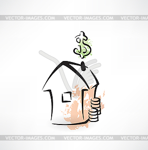 Rental and sale of home icon - vector clipart