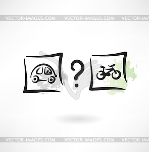 Choice of transport icon - vector clip art