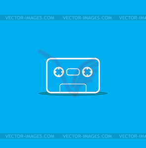 Cassete audio icon - vector image