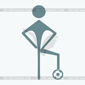 Footballer icon - stock vector clipart