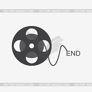 End of movie icon - vector clip art