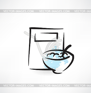 Bowl book icon - vector image