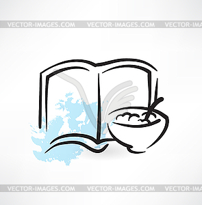 Bowl book icon - vector clipart