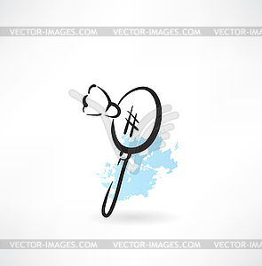 Badminton icon - color vector clipart