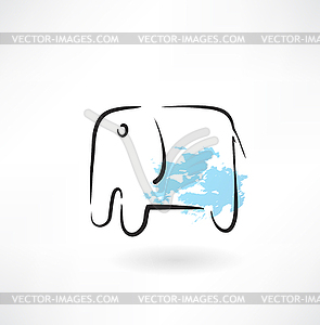 Elephant icon - vector clipart