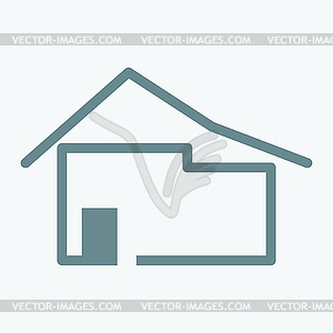 Home icon - color vector clipart