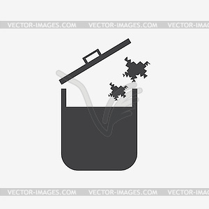 Trash can icon - vector clipart