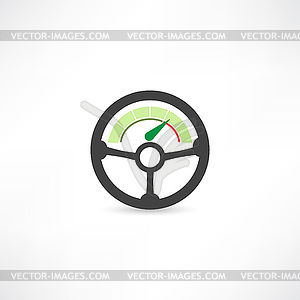 Wheel of car icon - vector clip art