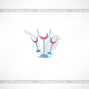 Wine glasses icon - vector clipart