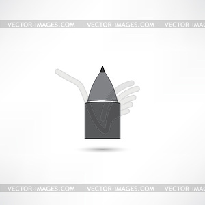 Ballpoint pen icon - royalty-free vector image