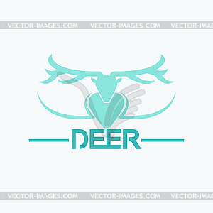 Deer значок - клипарт в векторе