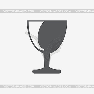 Glass icon - vector EPS clipart