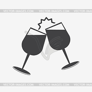 Glass icon - vector image