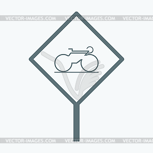 Bicycle lane sign - vector clipart