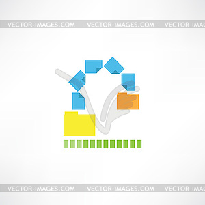 Transferring files icon - vector clip art