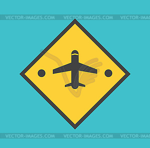 Plane icon - royalty-free vector clipart