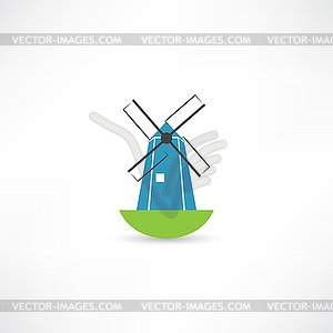 Windmill icon - vector image