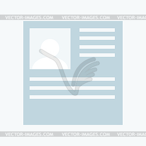 Recruitment and job interview symbol - vector clipart